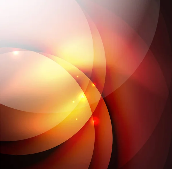 Des cercles se chevauchent sur un fond abstrait lumineux — Image vectorielle