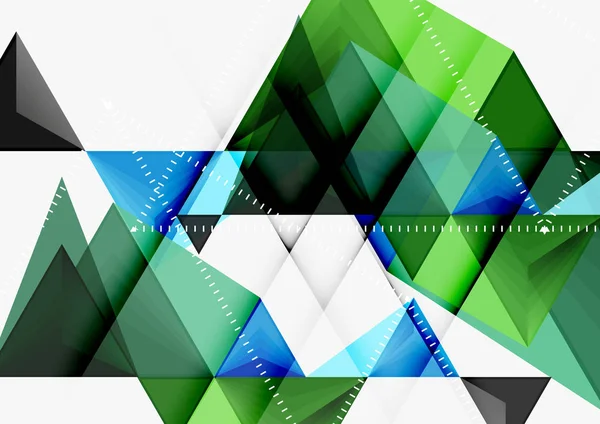 Driehoekige laag poly vector a4 formaat geometrische abstracte sjabloon — Stockvector