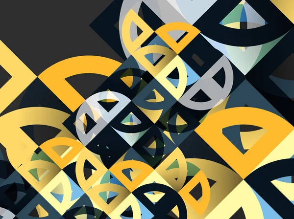 Círculos de papel cortados, mistura de mosaico design padrão geométrico —  Vetores de Stock