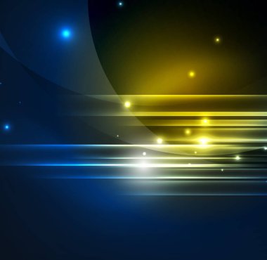 parlayan futuristik çizgiler