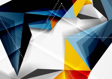 Vektör düşük Poli tarzı 3d üçgen çizgi