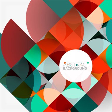 Kağıt daire kesim, mozaik mix geometrik desen tasarım