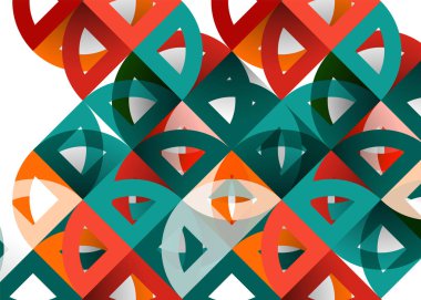 Kağıt daire kesim, mozaik mix geometrik desen tasarım