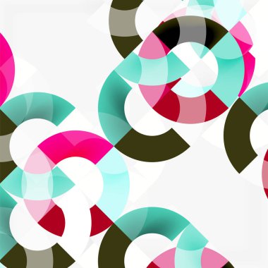 Modern geometrik desen tasarım gri arka plan üzerinde renkli halkalar