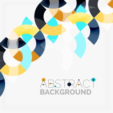 Modern geometrik desen tasarım gri arka plan üzerinde renkli halkalar