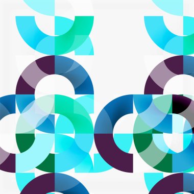 Modern geometrik desen tasarım gri arka plan üzerinde renkli halkalar