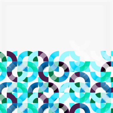 Modern geometrik desen tasarım gri arka plan üzerinde renkli halkalar