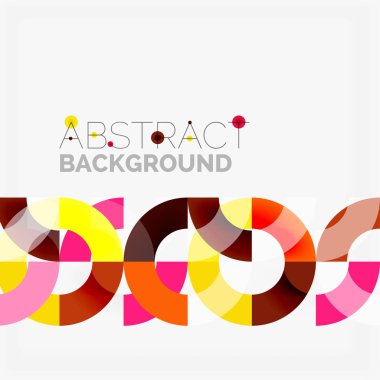 Modern geometrik desen tasarım gri arka plan üzerinde renkli halkalar