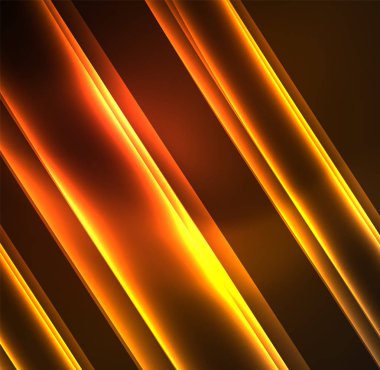 Enerji hatları, karanlıkta parlayan dalgalar vektör arka plan