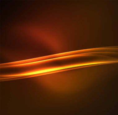 Enerji hatları, karanlıkta parlayan dalgalar vektör arka plan