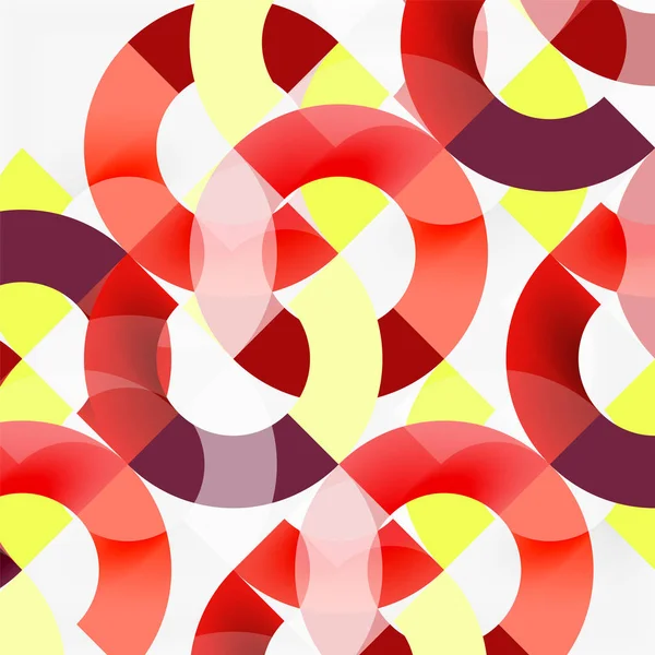 Modern geometrik desen tasarım gri arka plan üzerinde renkli halkalar — Stok Vektör