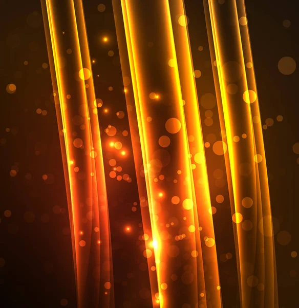 Enerji hatları, karanlıkta parlayan dalgalar vektör arka plan