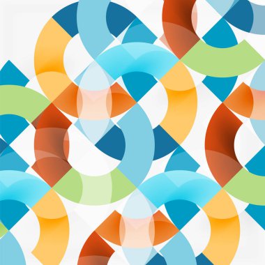 Modern geometrik desen tasarım gri arka plan üzerinde renkli halkalar