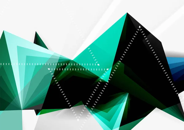 Vecteur low poly style 3d triangle ligne — Image vectorielle