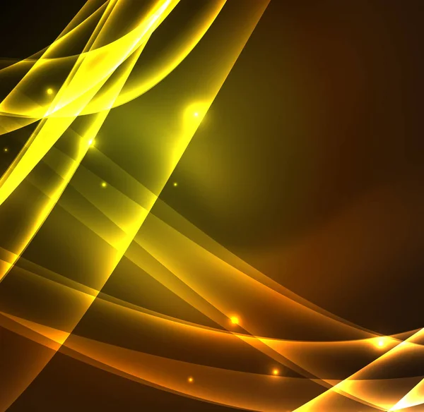 Enerji hatları, karanlıkta parlayan dalgalar vektör arka plan