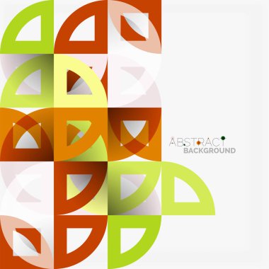 Kağıt daire kesim, mozaik mix geometrik desen tasarım