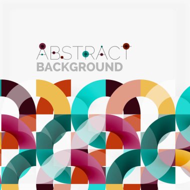 Modern geometrik desen tasarım gri arka plan üzerinde renkli halkalar