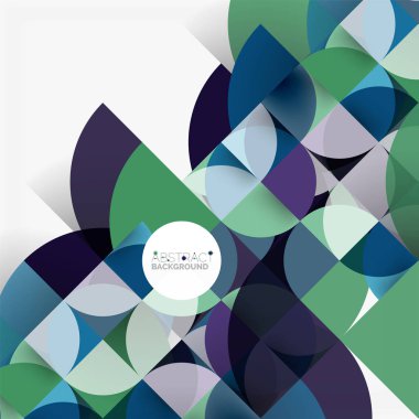 Kağıt daire kesim, mozaik mix geometrik desen tasarım