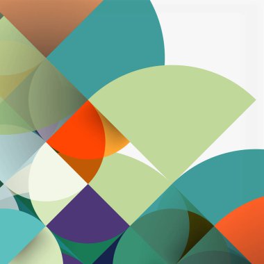 Kağıt daire kesim, mozaik mix geometrik desen tasarım