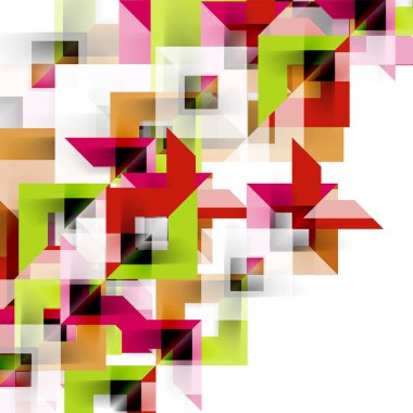 Beyaz Modern kare geometrik desen tasarım