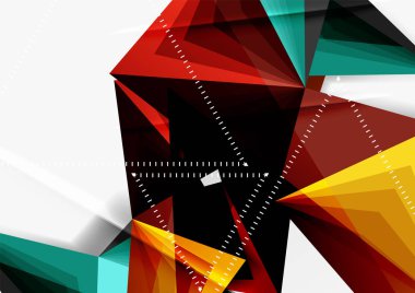 Vektör düşük Poli tarzı 3d üçgen çizgi