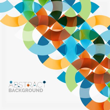 Modern geometrik desen tasarım gri arka plan üzerinde renkli halkalar