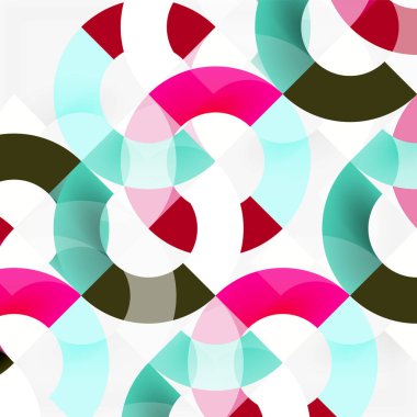 Modern geometrik desen tasarım gri arka plan üzerinde renkli halkalar