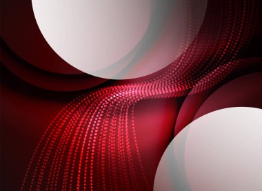 Parçacıklar koyu renk arka plan üzerinde oluşturulan parlayan dalga