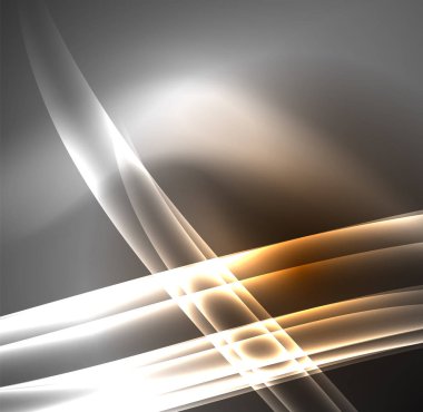 Enerji hatları, karanlıkta parlayan dalgalar vektör arka plan