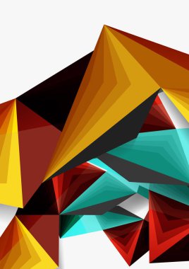 Vektör düşük Poli tarzı 3d üçgen çizgi