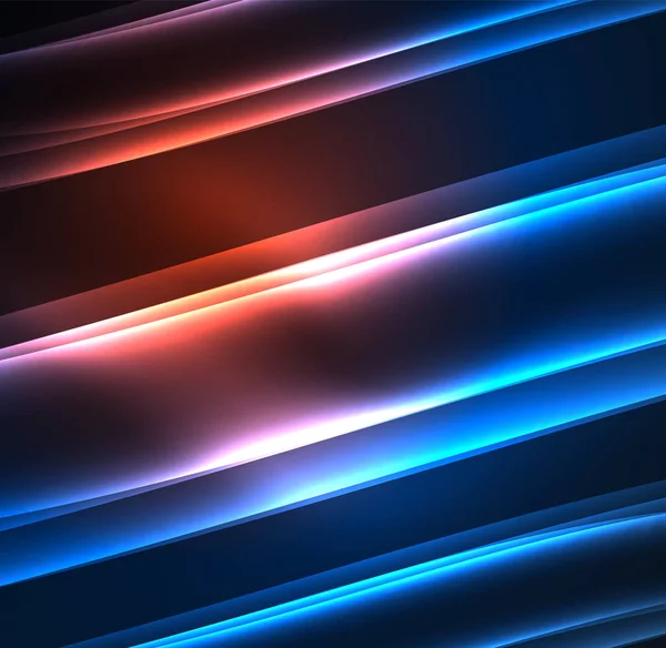 Enerji hatları, karanlıkta parlayan dalgalar vektör arka plan