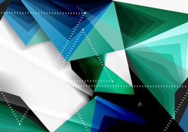 Vektör düşük Poli tarzı 3d üçgen çizgi