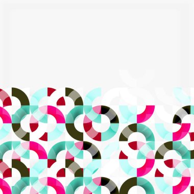 Modern geometrik desen tasarım gri arka plan üzerinde renkli halkalar