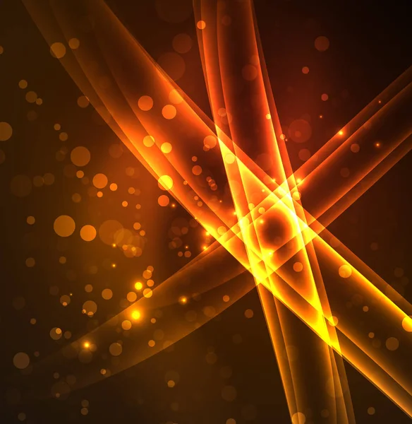 Enerji hatları, karanlıkta parlayan dalgalar vektör arka plan