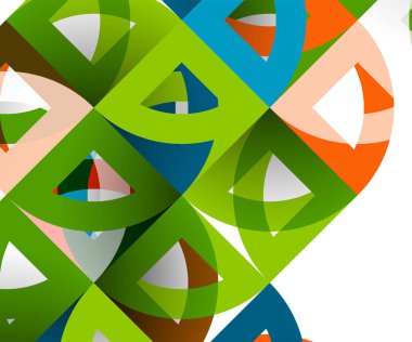 Kağıt daire kesim, mozaik mix geometrik desen tasarım