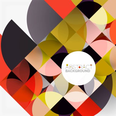 Kağıt daire kesim, mozaik mix geometrik desen tasarım