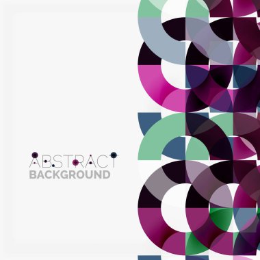 Modern geometrik desen tasarım gri arka plan üzerinde renkli halkalar