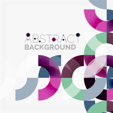 Modern geometrik desen tasarım gri arka plan üzerinde renkli halkalar