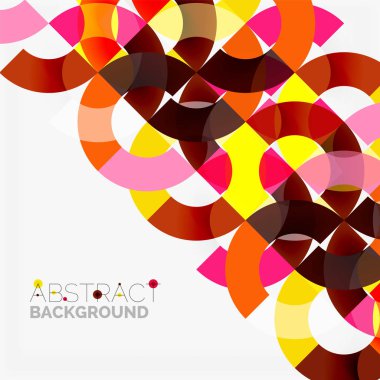 Modern geometrik desen tasarım gri arka plan üzerinde renkli halkalar