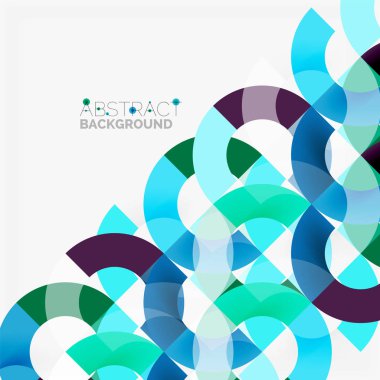 Modern geometrik desen tasarım gri arka plan üzerinde renkli halkalar