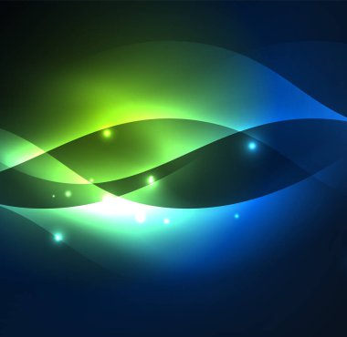 Neon ışıklı dalgalar