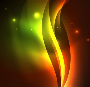 Neon ışıklı dalgalar