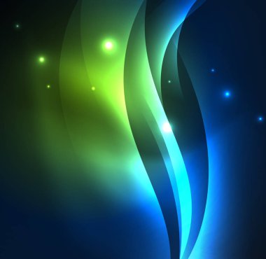 Neon ışıklı dalgalar