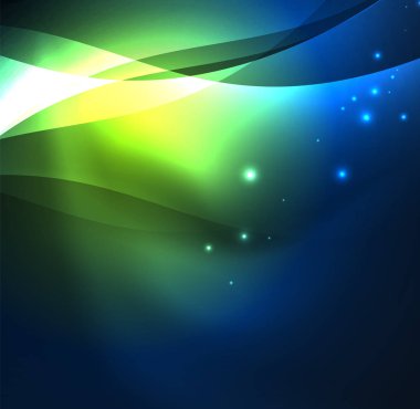 Neon ışıklı dalgalar