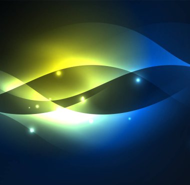 Neon ışıklı dalgalar