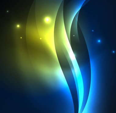 Neon ışıklı dalgalar