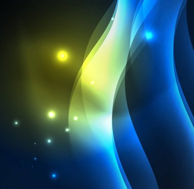 Neon ışıklı dalgalar