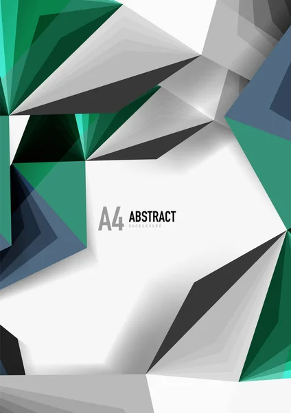 Vecteur low poly style 3d triangle ligne — Image vectorielle