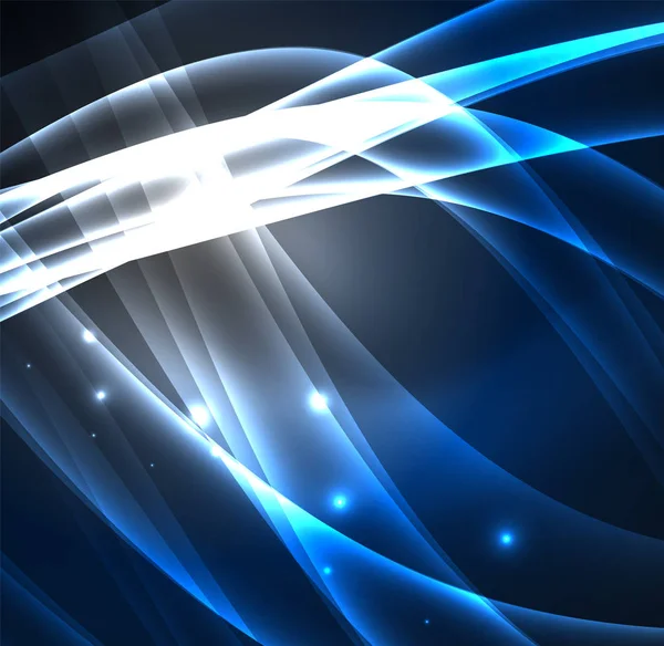 Enerji hatları, karanlıkta parlayan dalgalar vektör arka plan