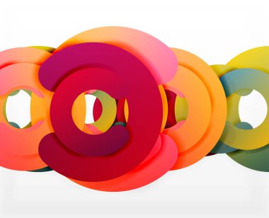 Daire geometrik arka plan, renkli iş veya web için teknoloji tasarım